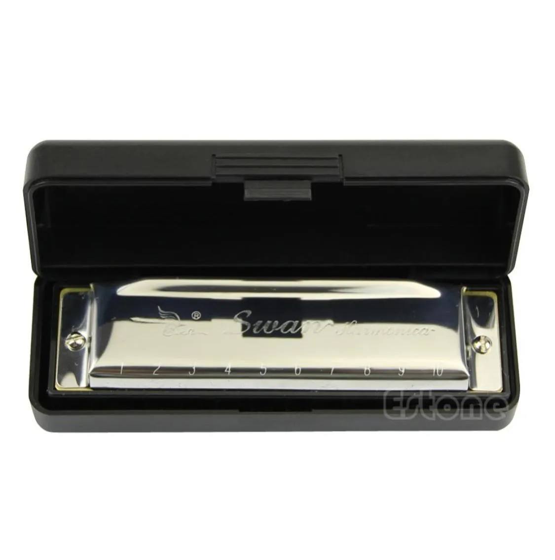 Silver Swan Harmonica 10 Hole Chave de C para Blues Rock Jazz Folk Harmonicas New 3878718