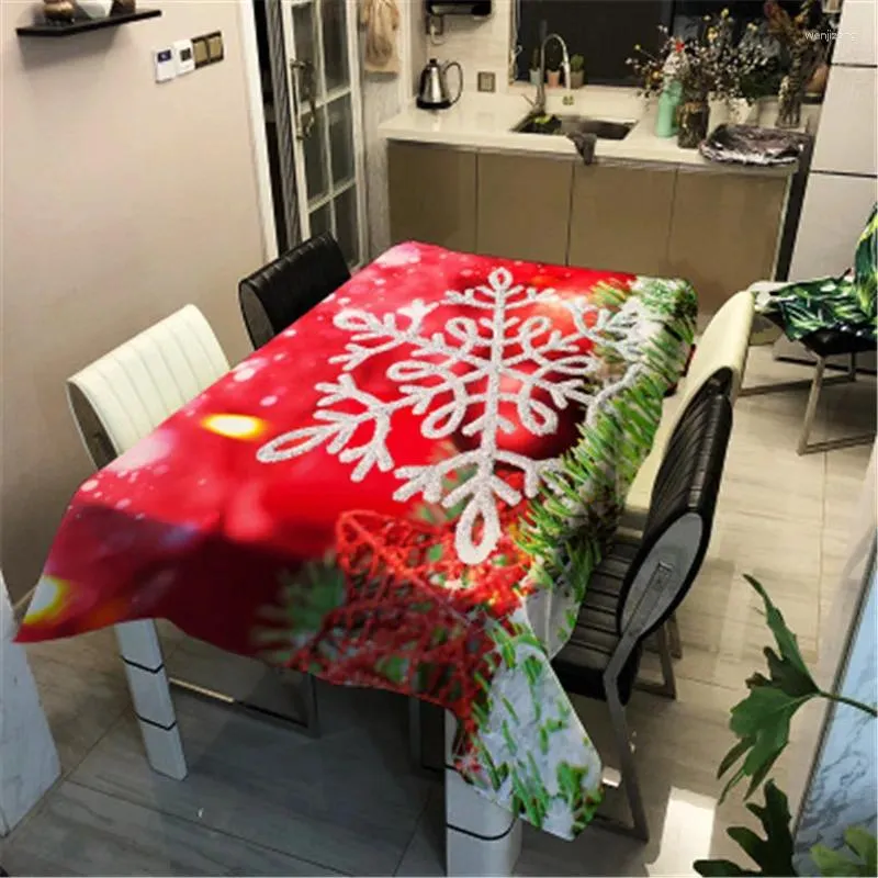 Stoły Cloth Christmas Golden Shiny Elk Waterproof Waterproof Oxford Kitchen Restaurant El Mat Home Dekoracja Nappe de de