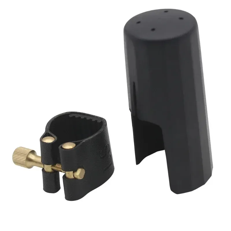 Complete Set of PU Leather Ligature and Fastener for Bb Alto Eb Clarinet Mouthpiece with Bakelite Clamp Clip and Cap A Must-Have Accessory