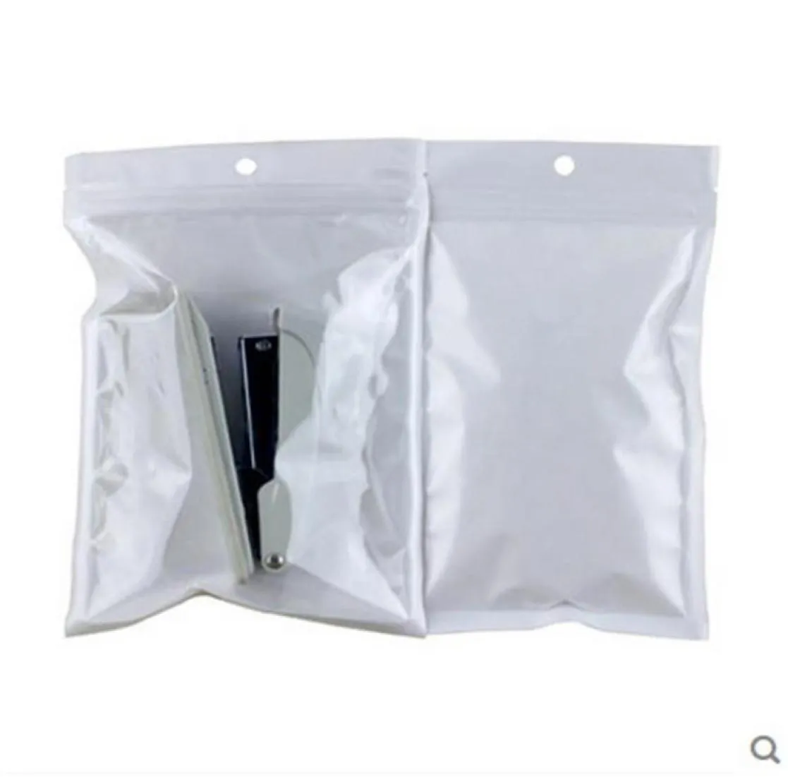 Clear White White Pearl Plastic Poly Opp Opp Bags Zip Lock Lock Retail Packages de bijoux Chargeur Câble Téléphone PVC PACKIN4554162