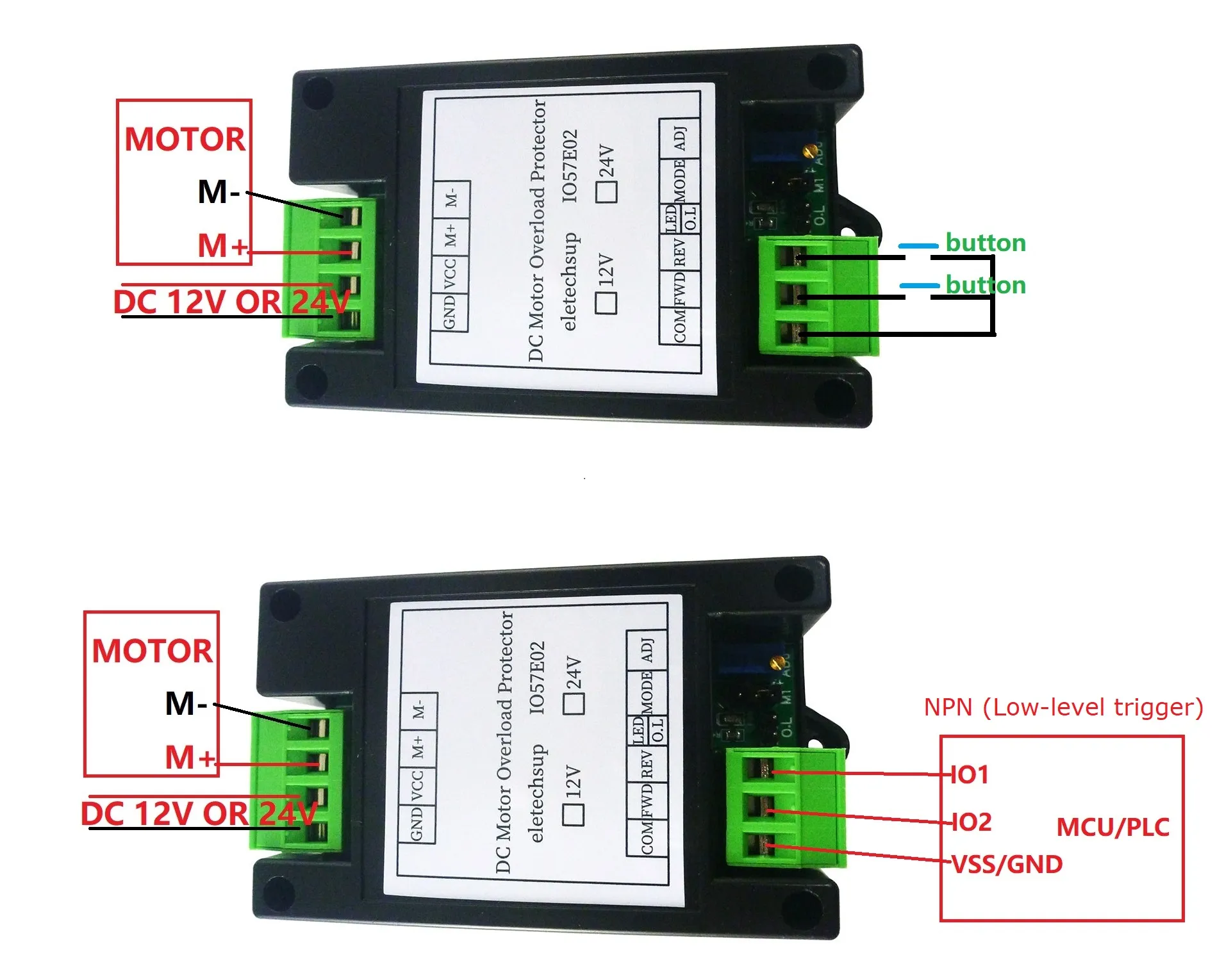 24V DC Motor Controller Relay Module: Overcurrent, Overload, Short ...