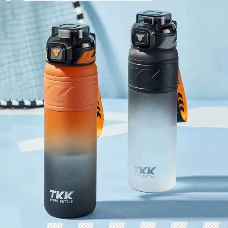 1000 ml600 ml hoogwaardige Tritan Material Water fles met stro draagbare duurzame gym fitness buiten sport drink flessen 240409