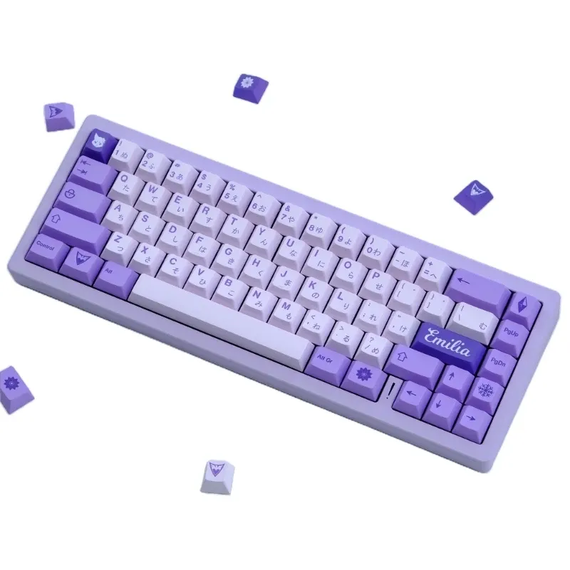 Akcesoria 124 Keys Keycaps XDA Frost Witch Mechanical Keyboard Keycaps grube PBT 594A