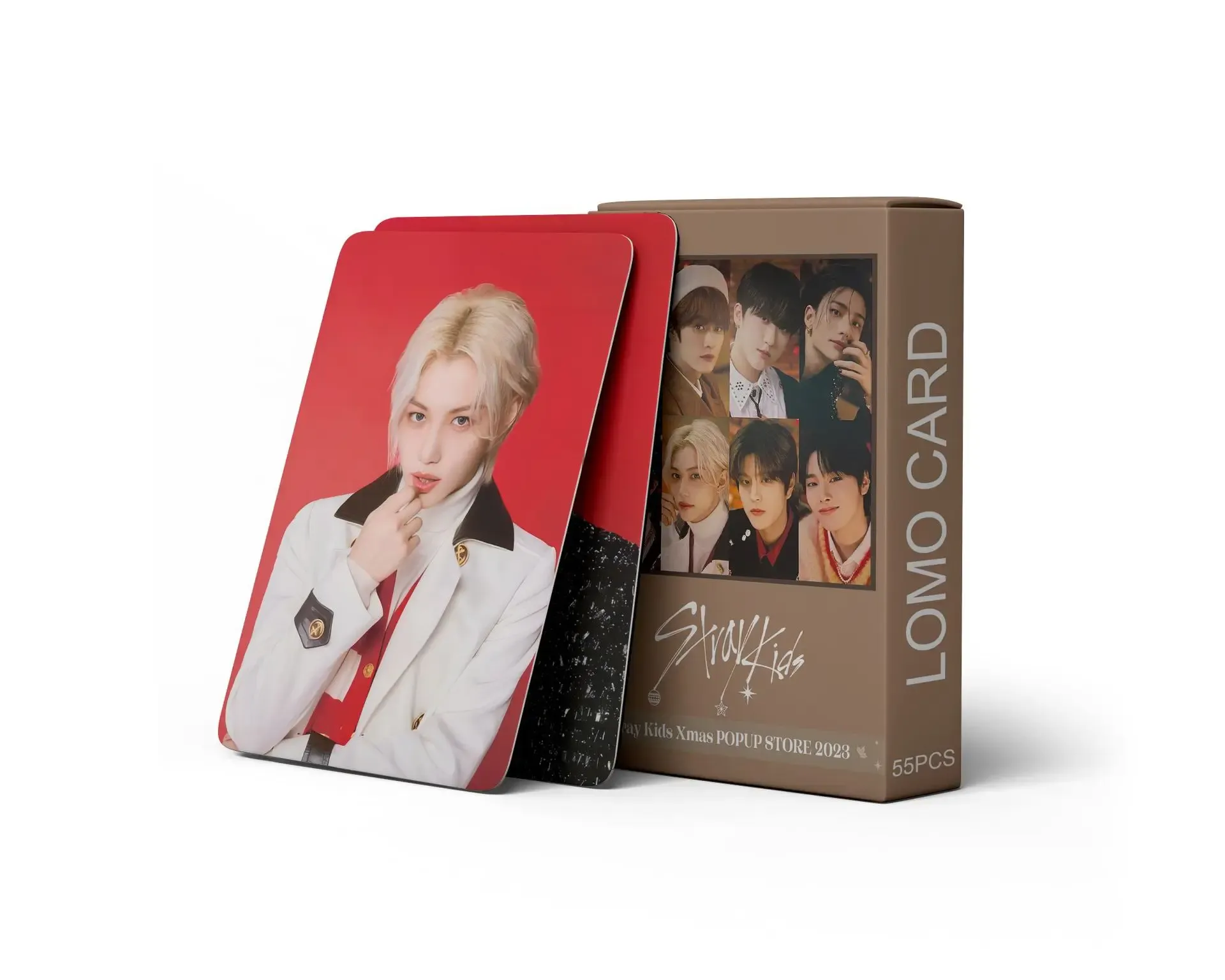 55pcs/Set Kpop Stray Kids Christmas New Album Xmas Cards Photocards Photo Card HD Print Postcard Straykids Fans Regali