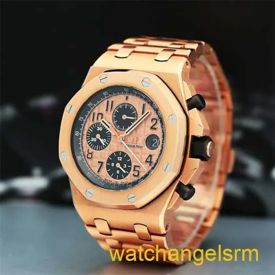 Zwitserse AP pols Watch Royal Oak Offshore Series Box Certificate Automatische machines Rose Gold Mens Watch 26470or