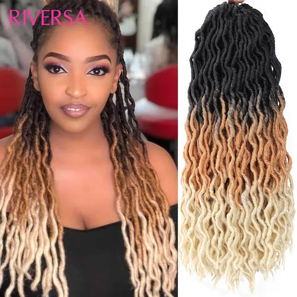 Soft Ombre Blonde Faux Locs Crochet Dreadlock Extensions 18 Inch Synthetic Braiding Hair Cheveux Faux Locs Braids From Ddmysmile 14.95 DHgate.Com