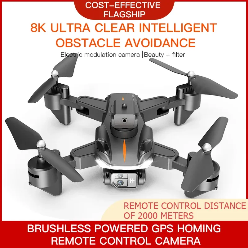 Droni P11s drone, doppia fotocamera ad alta definizione, evitamento ad ostacoli a 360 °, elicottero senza pennello, quadricottero telecomandato pieghevole