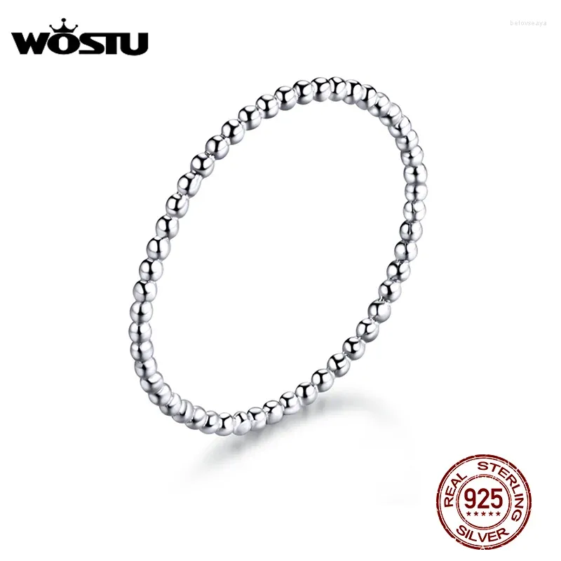 Cluster Rings WOSTU Real 925 Sterling Silver 2024 Desgin Simple & Stylish Shape Fashion S925 Jewelry CQR574