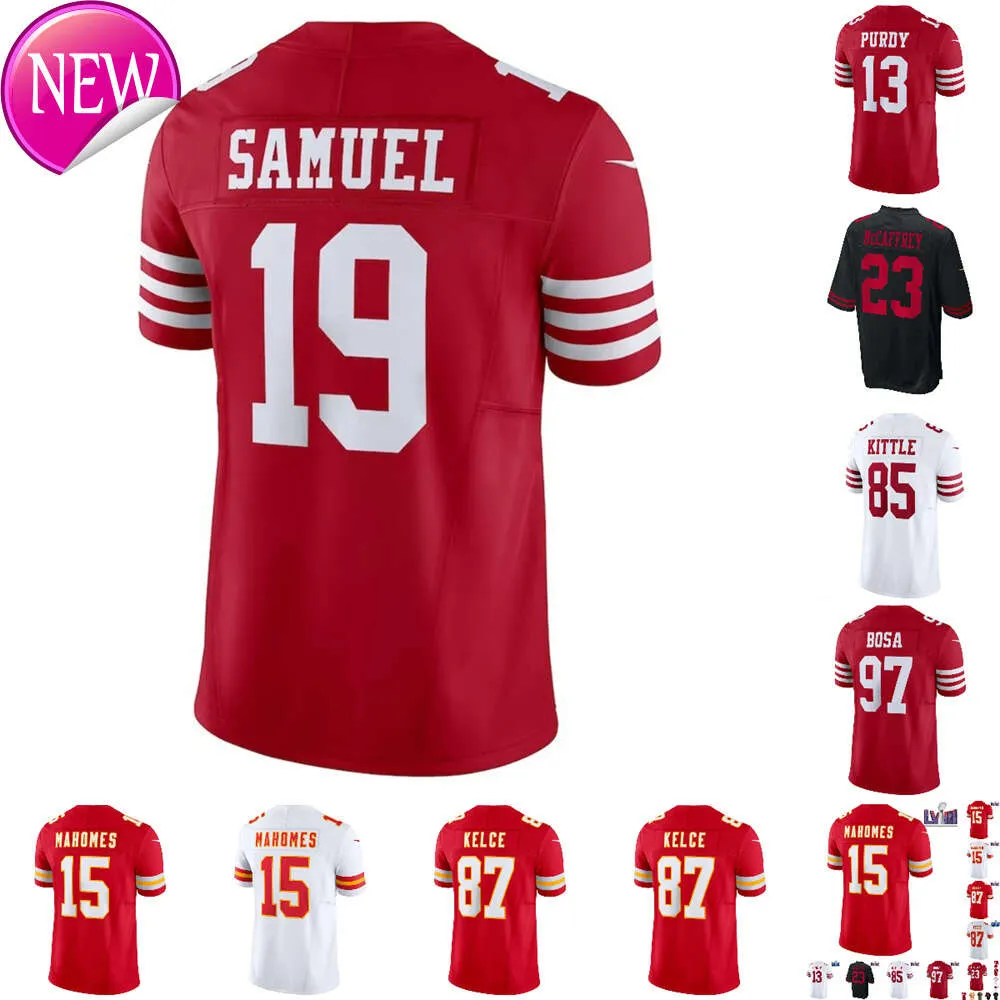 2024 atacado masculino Christian Brock Patrick Purdy George Jersey Daniel Nick Travis McCaffrey Fred Mahomes Kelce Bosa Kittle Warner All Stitched Jerseys 4xl