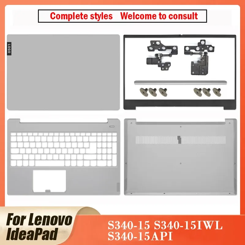 Casi nuovi per Lenovo IdeaPad S34015 S34015IWL S34015API Laptop LCD LCD COPERCHIO DI LCD/Coperchio della cerniera anteriore/Palmrest/Bottom Case Silver