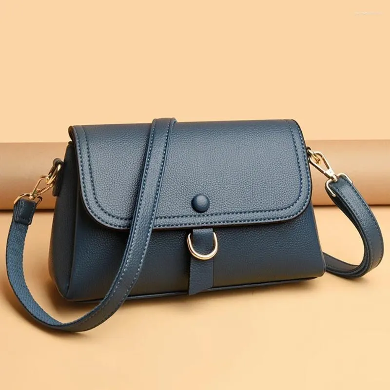 Axelväskor äkta märke högkvalitativ mjuk läder kvinnors handväskor 2024 Trend lyxväska designer damer crossbody handväska