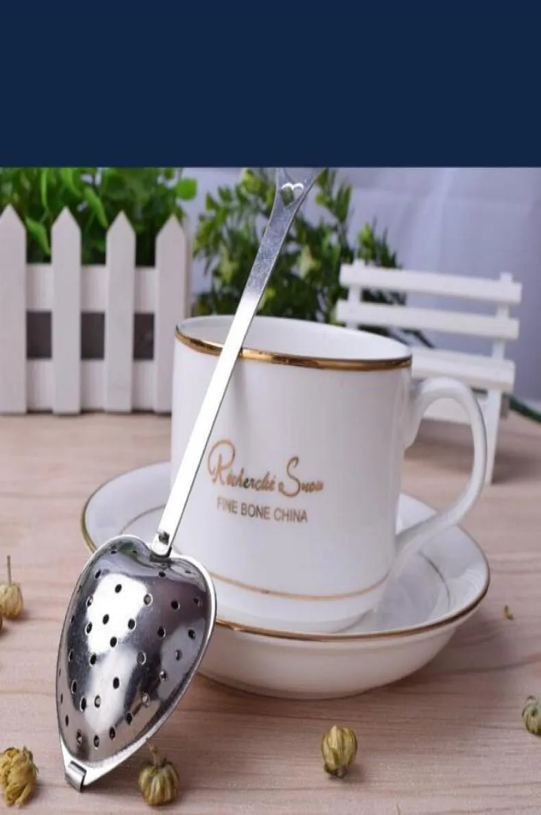 Quottea TimeQuot Hart Tea Infuser Filterballen Roestvrijstalen thee -thee -zeef Strainer Schuine thee -stick Tube Tea Infuser Steiler NIEUW 1128887