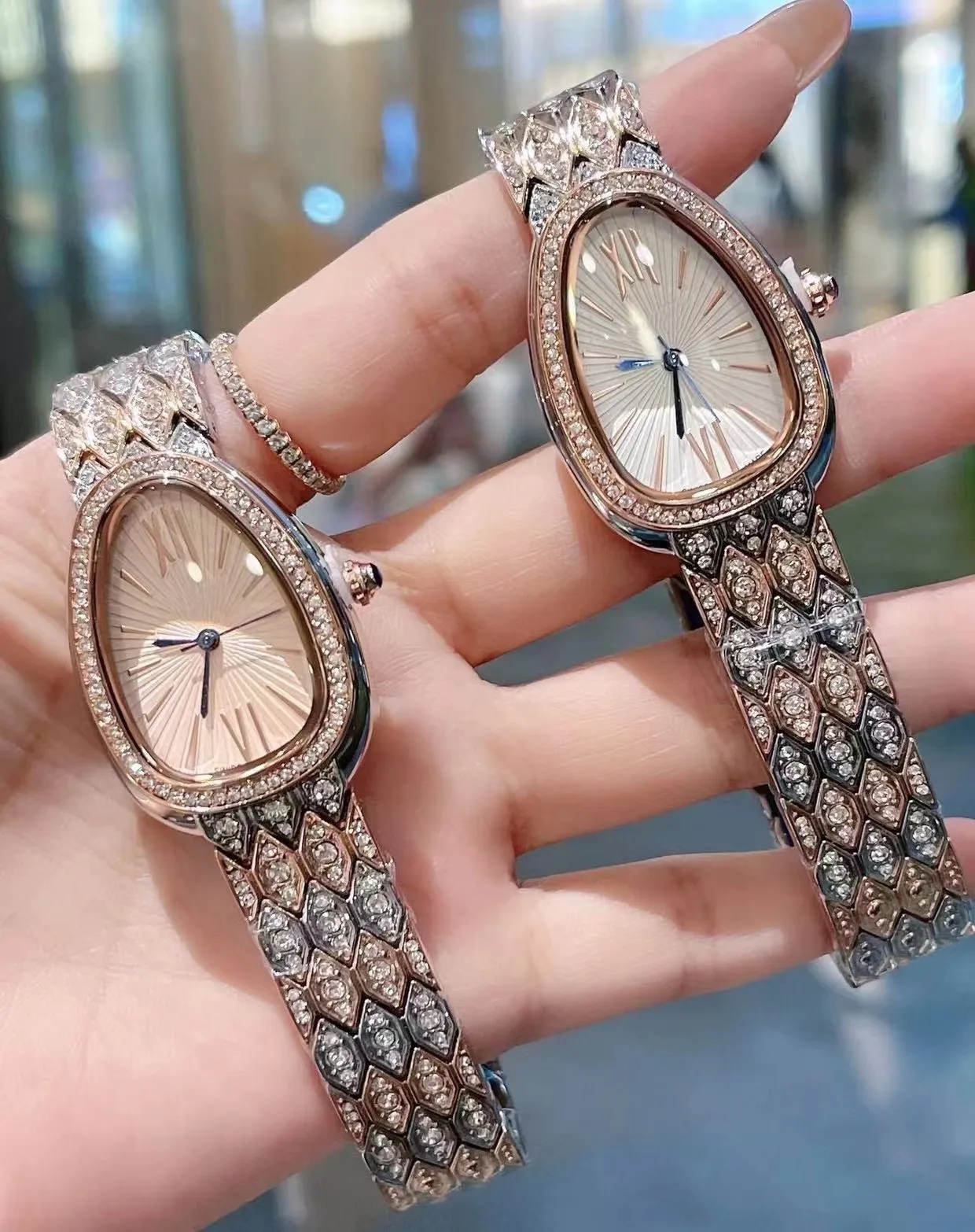 Premium Quality Womens Gold Watch with Diamonds - Luxe 