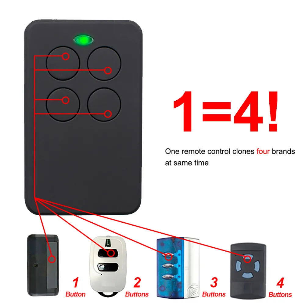 Universal Garage Door 433.92 Mhz Remote Gate Clone Multi Frequency 300 ...