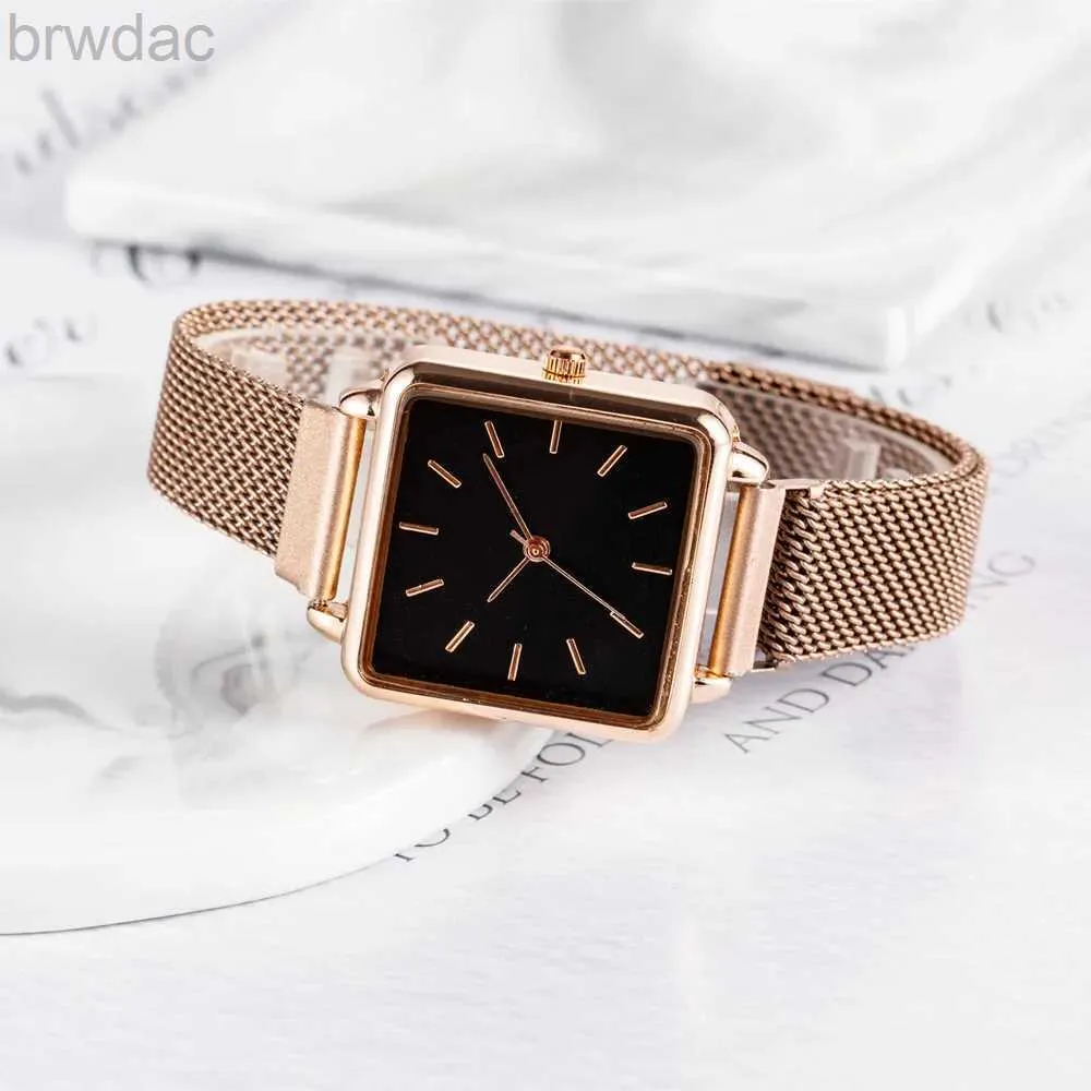 Zegarki damskie swobodny moda prosta kwarcowe panie zegarek prezenty Rose Gold Watch for Women Elegant Lady Watch Watch Horloges Vrouwen 240409