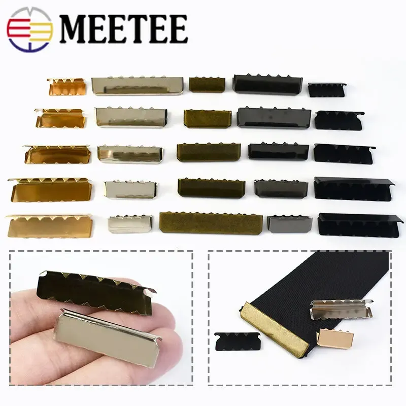 10/30/50pcs Correa de metal Clip Hebilla para pantalones de coser Cintice de la cremallera Hebilla de la cola Billetera de cuero Terrenador de cuero Accesorios de bricolaje de bricolaje