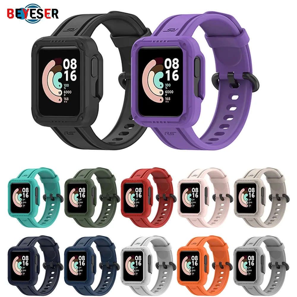 Silikonowy pasek na Xiaomi Redmi Watch 2 Lite zastępcza bransoletka dla Xiaomi Mi Watch Lite Watchcase Pasek 2 IN1