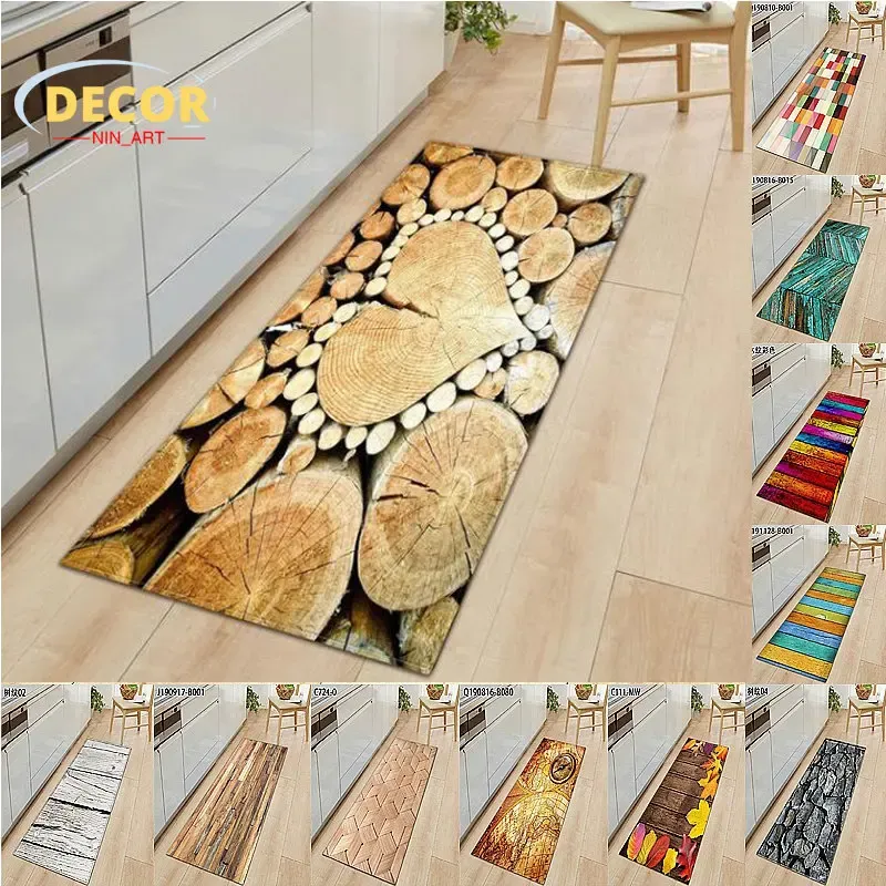 3D Printed Mat Love Heart Home Wood Floor Anti-Slip Area Long Carpet For Modern Kitchen Entrance Living Room Hallway Balcony Rug