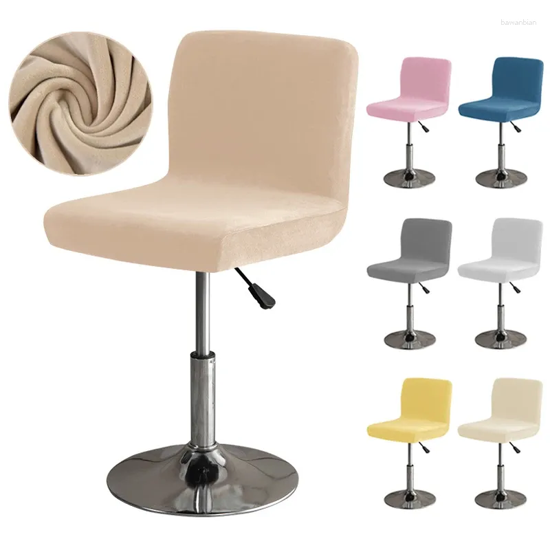 Couvre-chaises Soft Velvet Club Couvre pivotante petite taille Court arrière pour salle à manger cuisine Stretch Decor Dorcel Silat Slipver