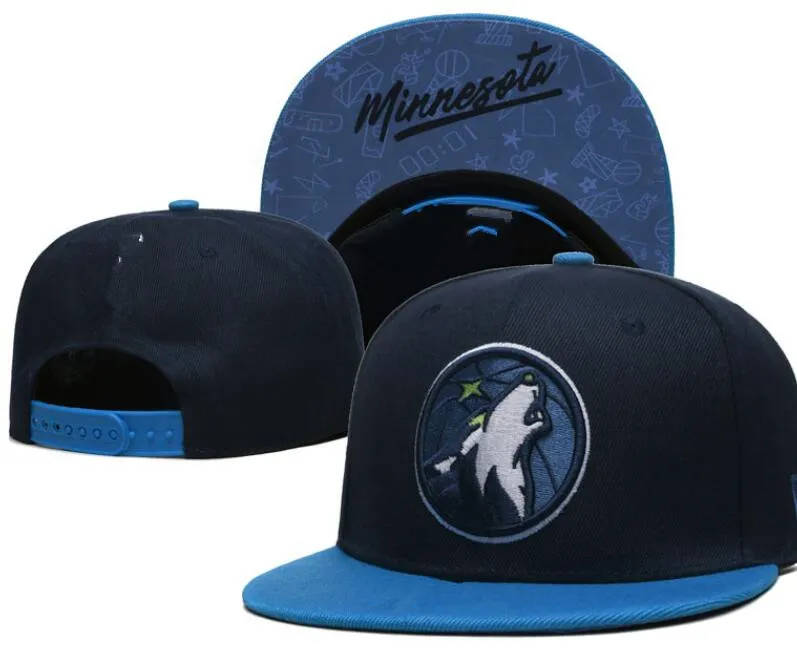 American Basketball "Timberwolves" Snapback Hats 32 lag Luxury Designer Finals Champions Locker Room Casquette Sports Hat Strapback Snap Back Justerable Cap A4