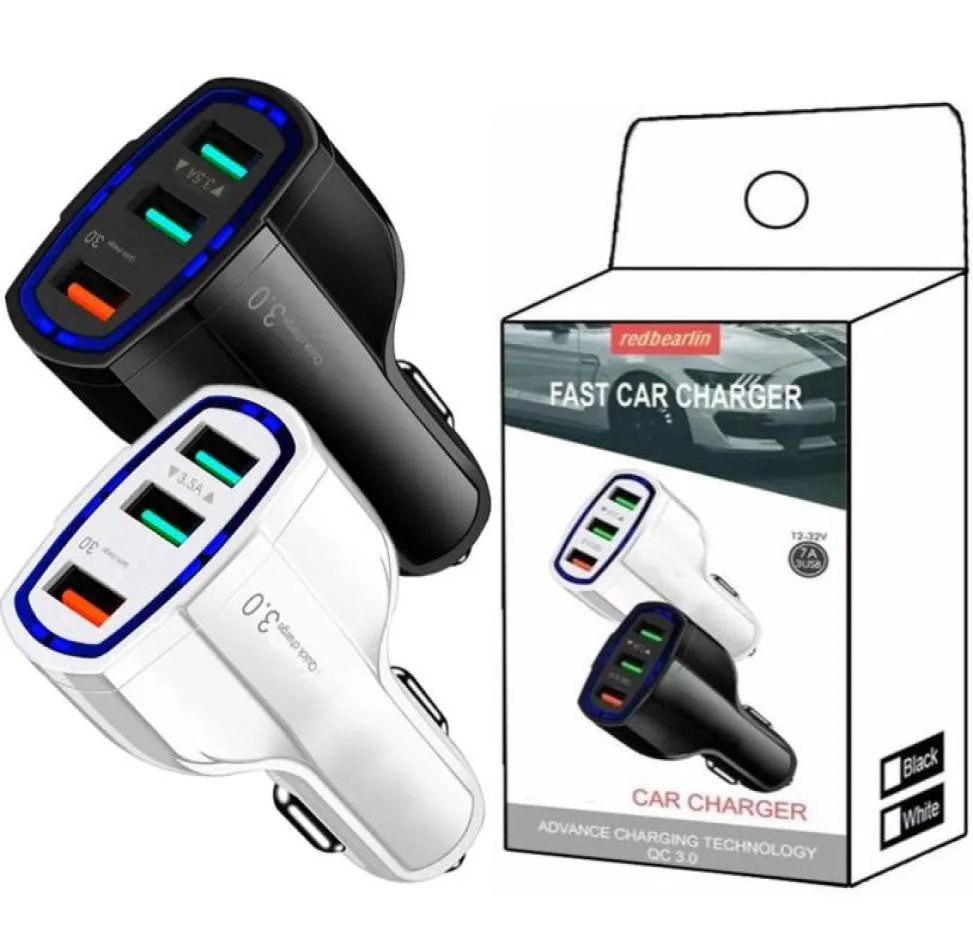 35W CAR Charger PD Type C USB -порты быстрого зарядного устройства Auto Adapter 7a Quick зарядка для нового iPhone Samsung Android Phone с розничной B8637370