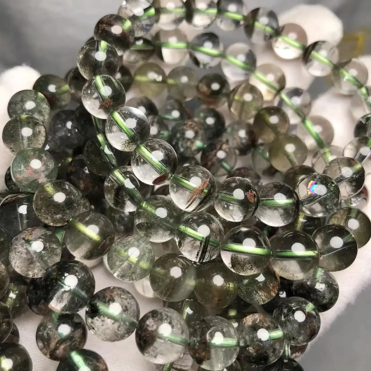 Meihan aa Brazil Natural Brésilien Gantom Quartz Bracelet en cristal Smooth Round pour les bijoux Making Design Collier DIY
