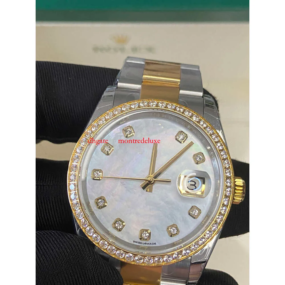 Conception en acier Précision 36 mm Watch Pearl Mechanical AAAAA 3 mm en diamant masculin Automatique Femmes Lumineuses Populaire Lumineuse montre 278271 OLEX 404