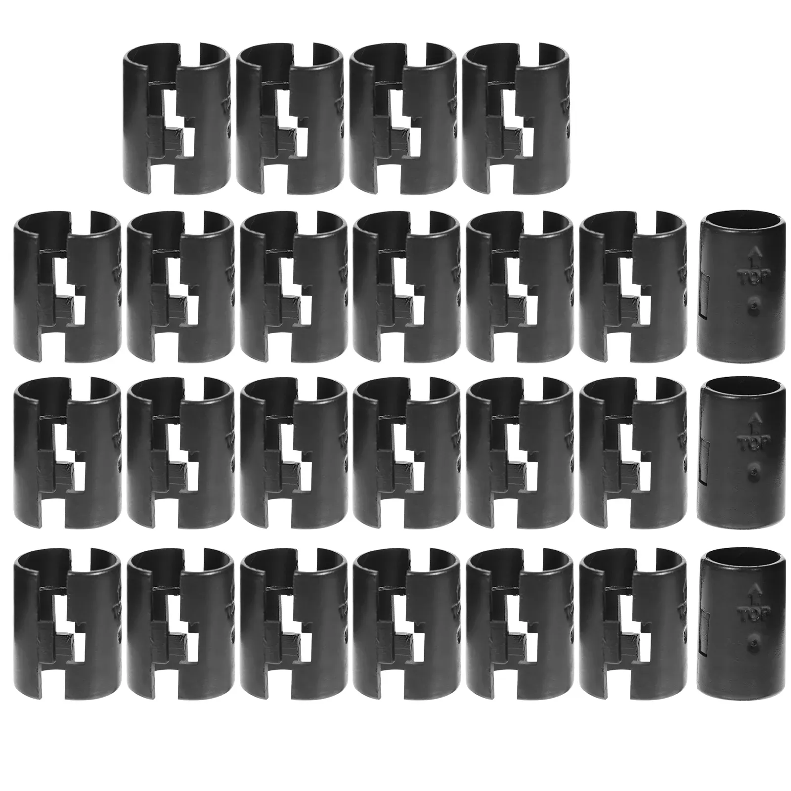 40-Pack Wire Shelving Clips - 1-Inch Metal Split Sleeves, Shelf Lock Clips For Closet, Garage, Or Commercial Storage