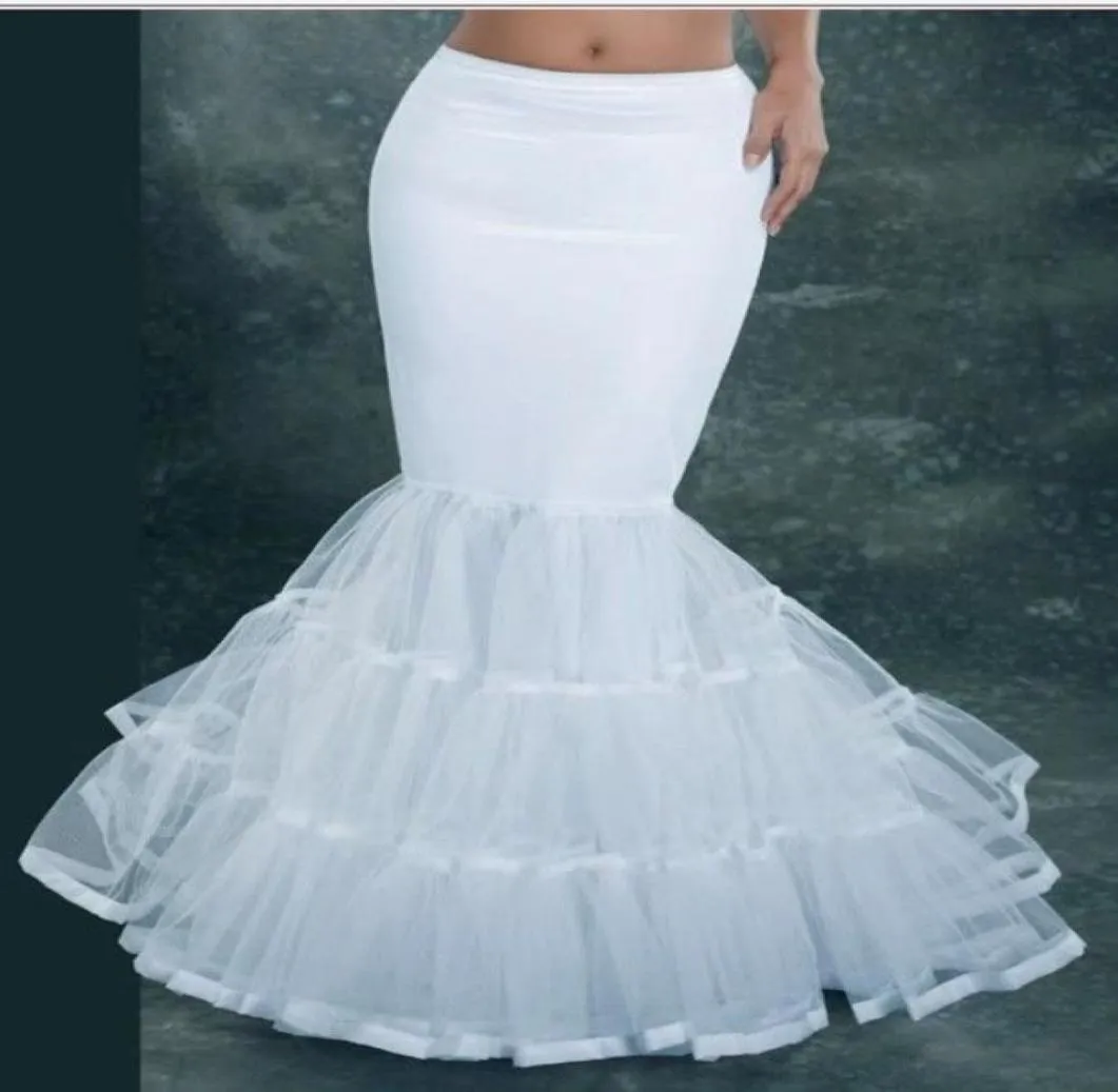 White Mermaid Petticoat Mermaid Wedding Dress Elegant Bridal Underskirt