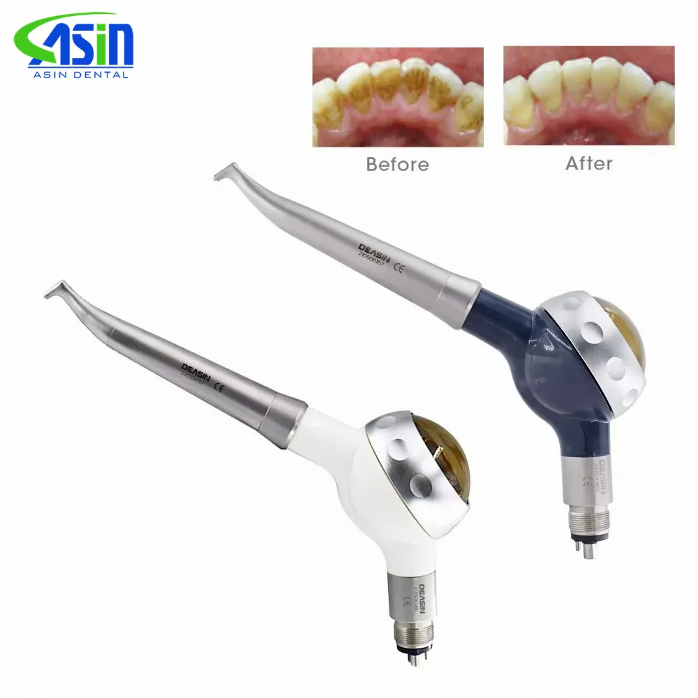 Dental Air Polisher Handpiece – 4:1 Hygiene Prophy, Midwest 4-Hole, Silver, CE/FDA