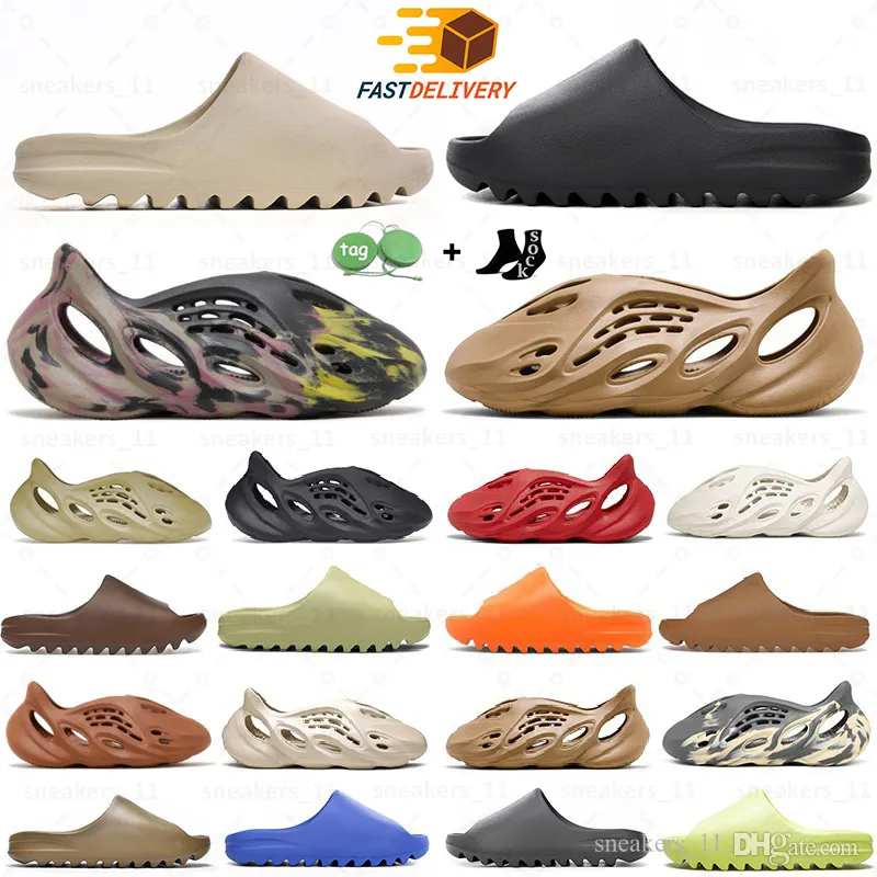 Slippers à coureurs de mousse Slière KW Designer Men Femmes Slider Slider Os Desert Sand Vermillion Oche