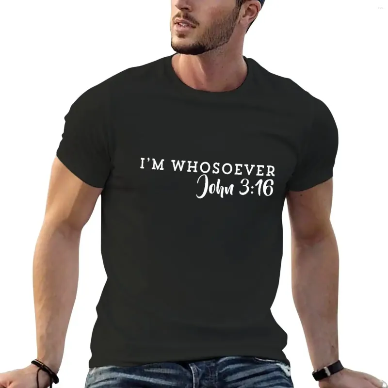 Polos masculins Je suis un whosover Jean 3:16 T-shirt de Jésus chrétien moderne