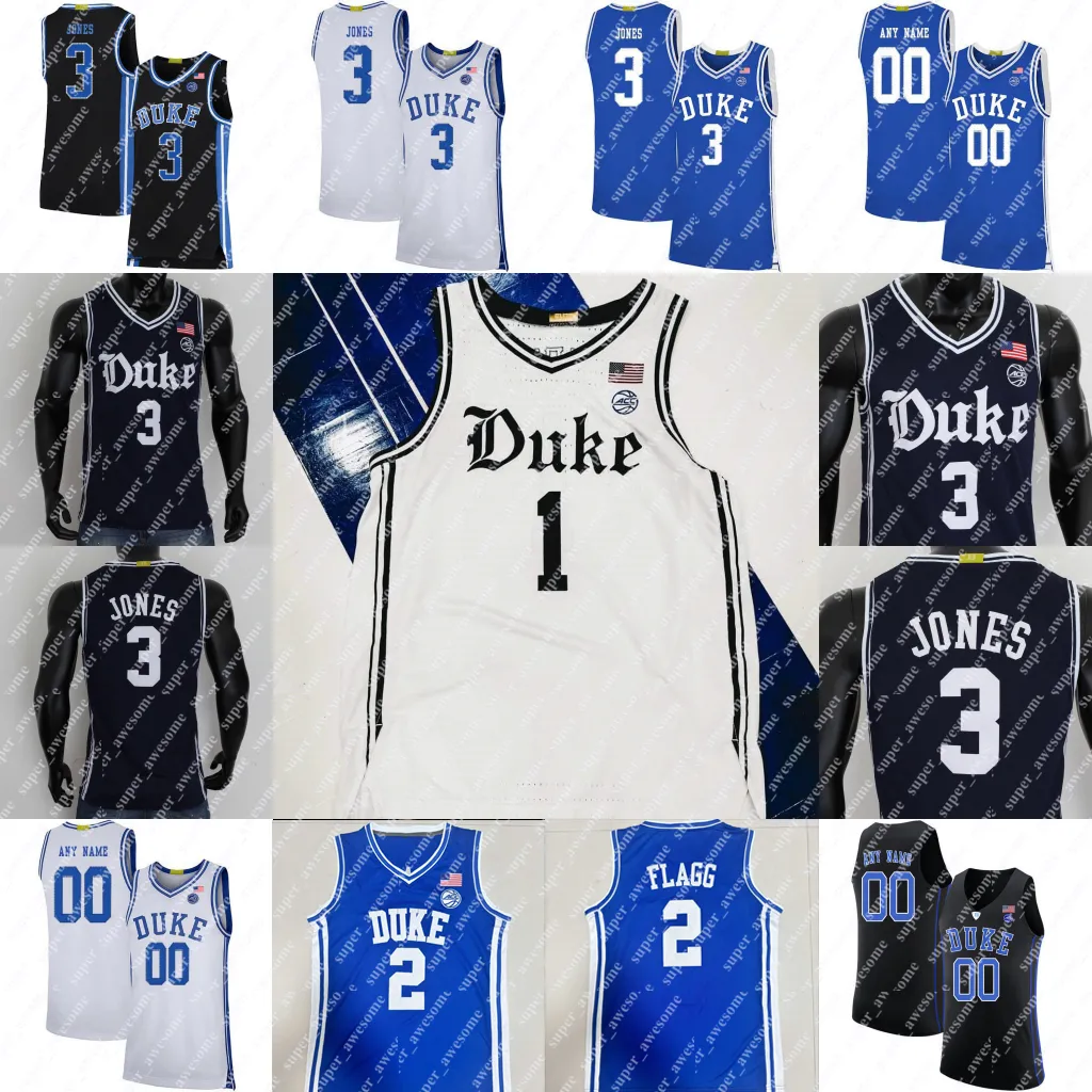 Duke Basketball Jersey Cooper Flagg Tyrese Proctor Jeremy Roach Caleb Foster Kyle Filipowski Ryan Young Jaden Schutt Mark Mitchell Jared McCain Paolo Banchero