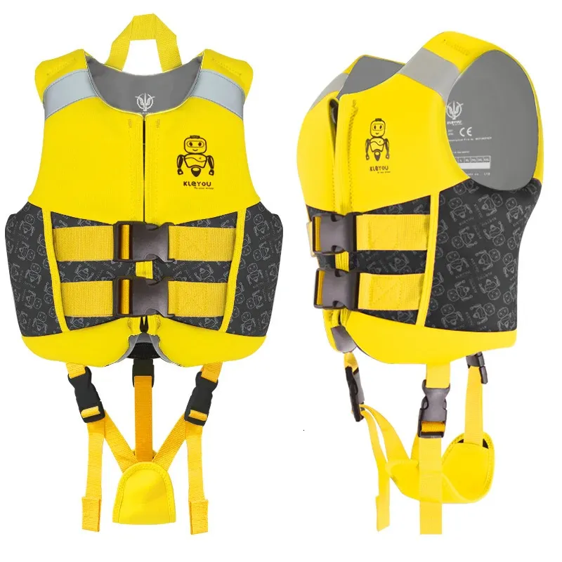 Neoprene Life Jacket For Kids Buoyancy Vest Boys Girls Surfing Vests Diving Flotation Swimming Aid Child 240403