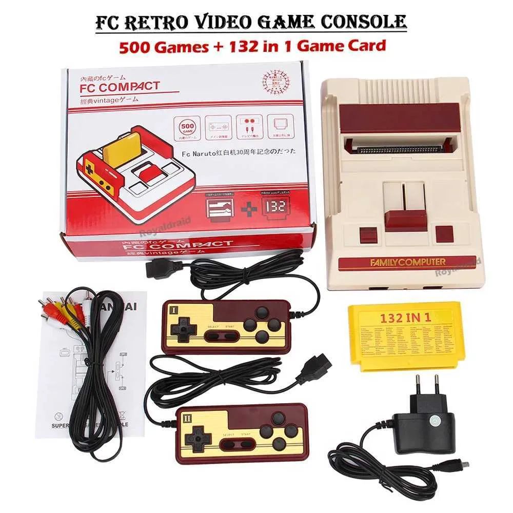 Computer Tv Game 8-Bit FC Video Game Console with 632+ Built-In Classic Games, Home ...