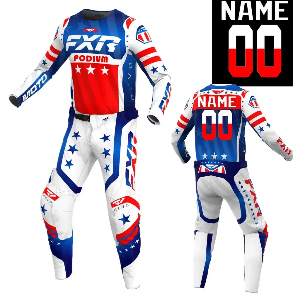 2023 Red Jersey Print Podium FXR MOTOCROSS AARLY SECHT OFF ROAD MOTORCYCLE MX Jersey Set Moto Combo