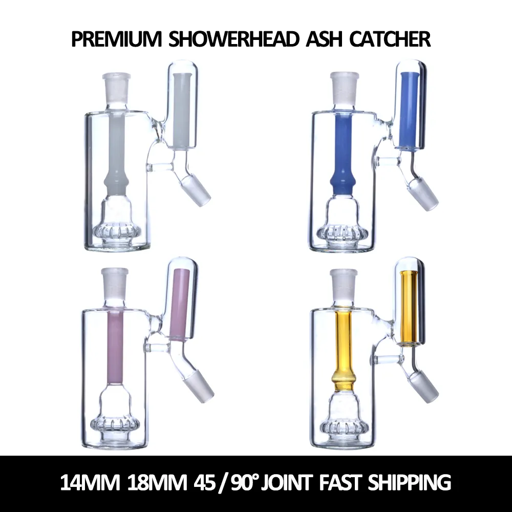 2024 New 8 Styles Bong Ash Catcher Ghohah Wholesale 14mm 18mm 45/90度ジョイントユニークなガラス喫煙アクセサリー