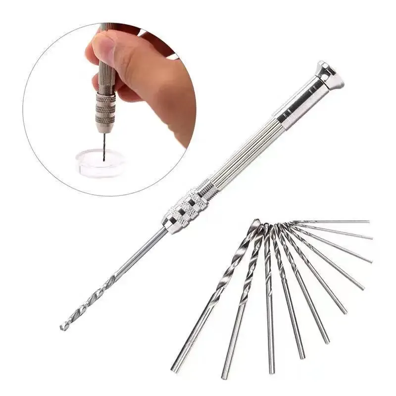 Mini Micro Hand Drill Bits Set Woodworking boren DIY snijwerk 0,8-3,0 mm HSS Twist Manual Drill Sieradengat Maker Tools