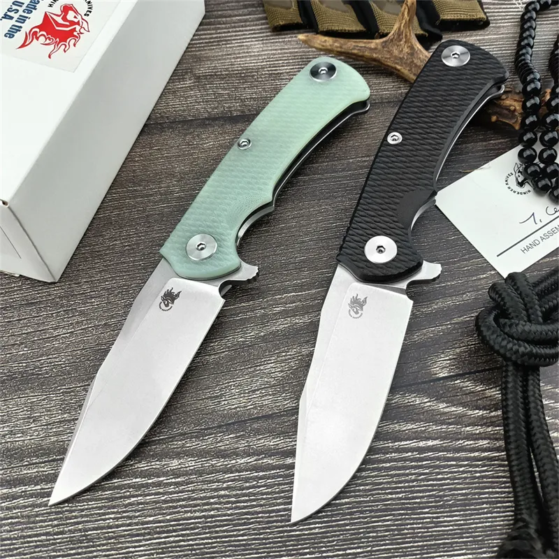 Rick Hinderer XM-18 3.5" Flipper Folding Knife D2 Blade G10 Handle with Clip Outdoor Camping Hunting Hiking Survival Everyday Carry EDC Knives for Gift