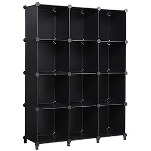 12 cube storage organizer black