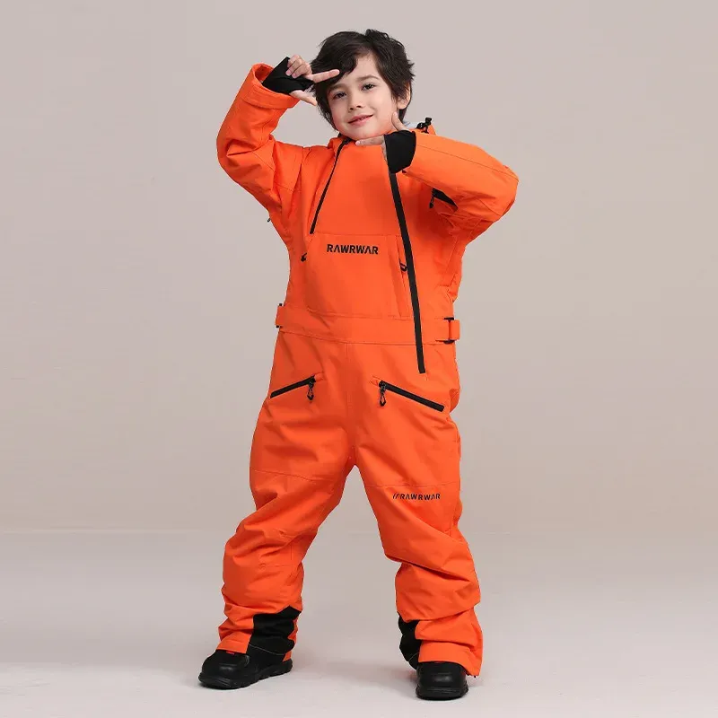 thumbnail image 2 of KPOPLK Girls And Boys Snow Suits One Piece Winter Fashion Warm Overalls Comfy Waterproof For Toddler /Little /Big Child(7-8 Years,S6-Green 2 of 11
