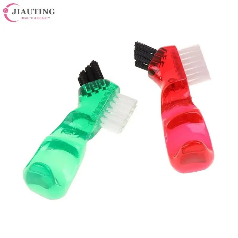 Mini dentaire brosse dédiée brosse à dents doubles têtes de fausses de dents brosses de gomme brosse de gomme brosse portable à double face brosse