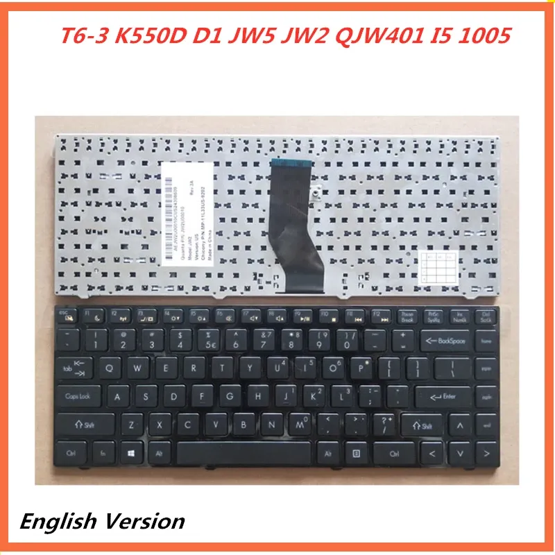 Tastiera per laptop tastiera inglese per hasee t63 k550d d1 jw5 jw2 qjw401 i5 1005 tastiera layout di sostituzione del notebook