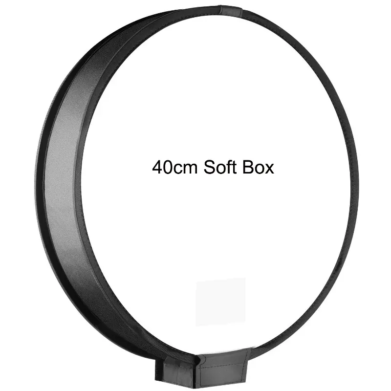 Аксессуары 40 см/15,8 '' Складная круглая мягкая коробка, Diffuser/Speedlight Soft Box для Canon Nikon Sony, Фотография