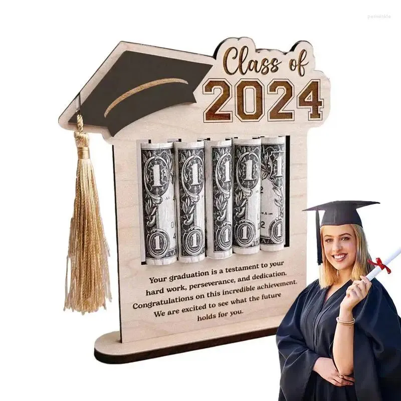 Frames 2024 Graduation Cards Money Holder Clip Holders Wooden Cash For Students And