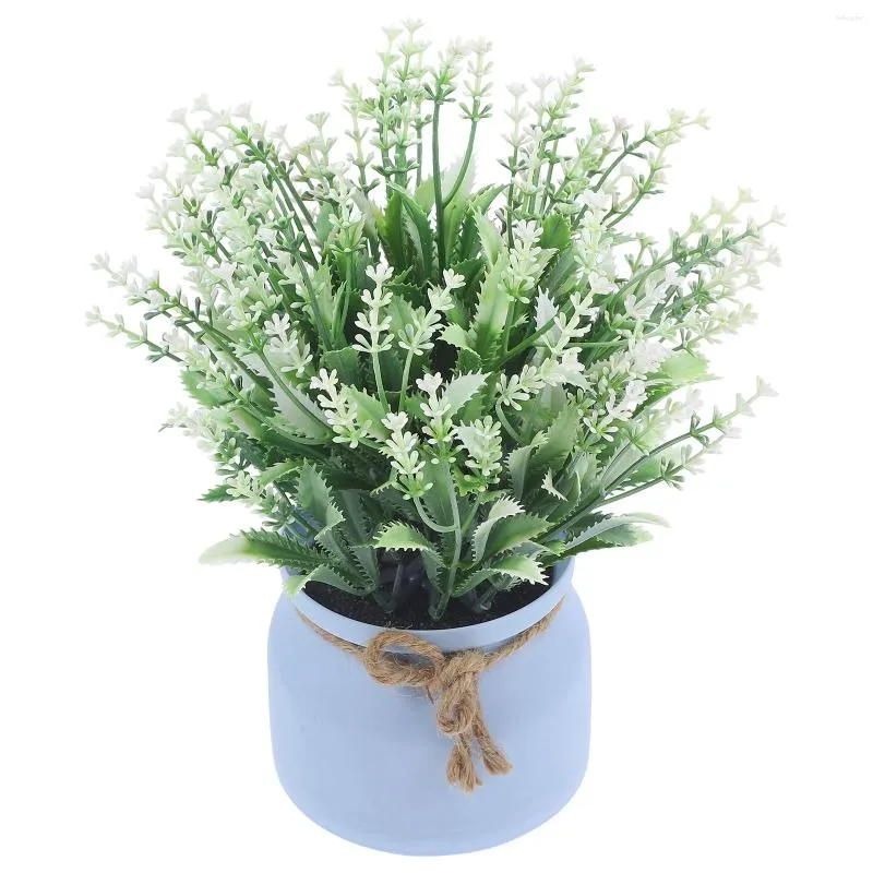 المزهريات الزهور الاصطناعية المكتب المصغرة الحلي المصغرة لافندر بلاستيك النباتات في الهواء الطلق شرفة
