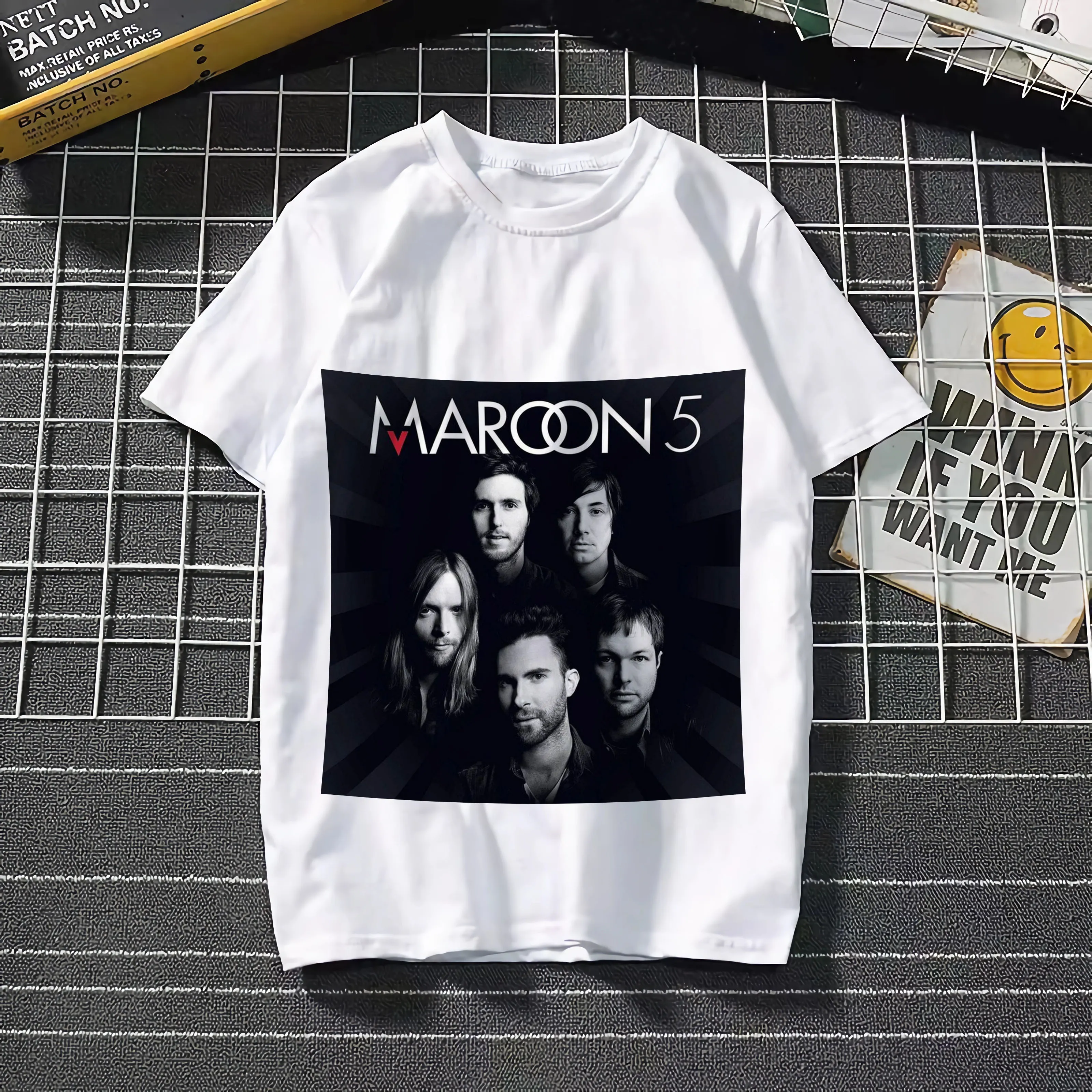 Maroon5s Rock Band Student Trend Hoge Kwaliteit Polyester Sneldrogende Jonge Mannen En Vrouwen Verkrecht Goed T-shirt