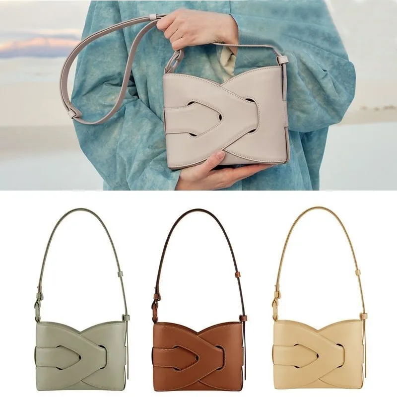 Vendita calda Luxurys borse di alta qualità donna designer incrociata nodde borse ascellate eleganti borse per vaschetto vintage materiale in pelle tessera da donna borsetto sacchetto a sella borsetta