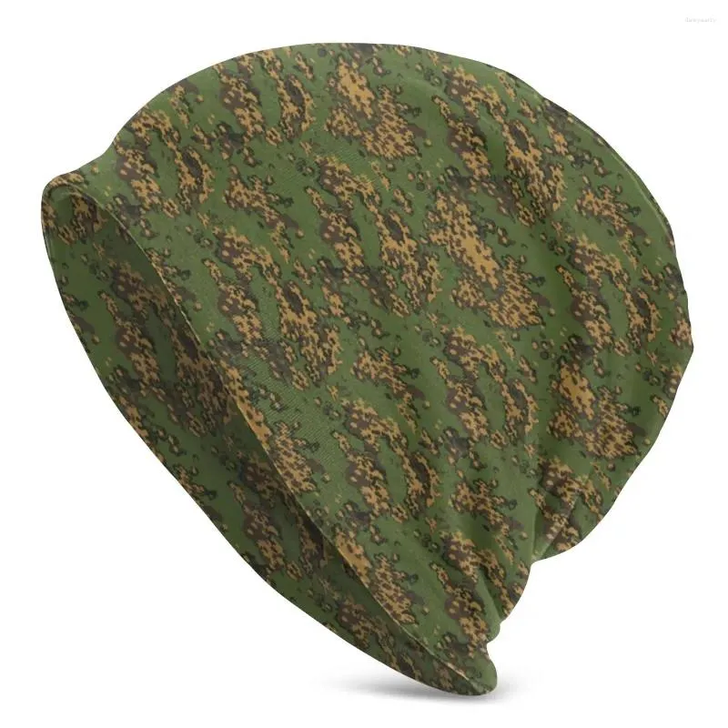 Beretten Russische bos camouflage hoeden Goth Street Beanies Cap unisex mannen dames volwassen winter zomer warme dual-use gebreide hoed