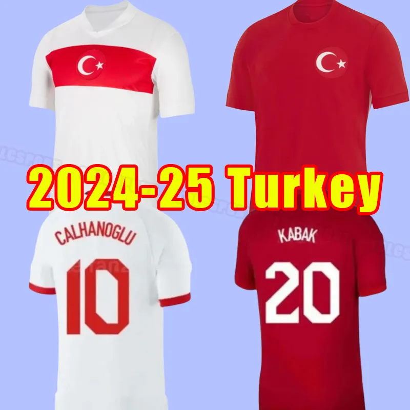 2024 Turkiet Soccer Jerseys Turkiye 2025 Calhanoglu Ozcan Unal Akturkoglu Celik Soyuncu Cenk Tosun Football Shirts 24 25 National Team Camisetas de Futbol Home Away